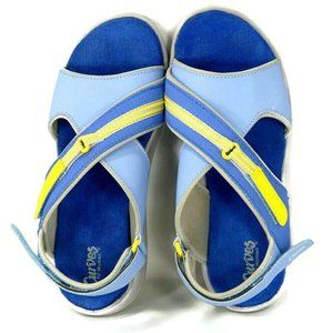 Curves Sandals Women's Size 9 Slingback Blue Gray